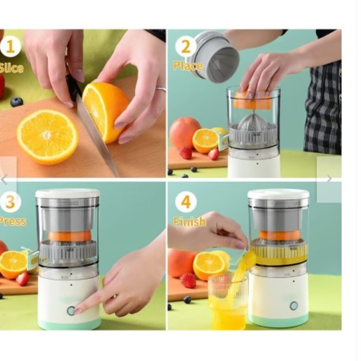 GENERICO - Exprimidor fruta portatil cítricos tendencia redes