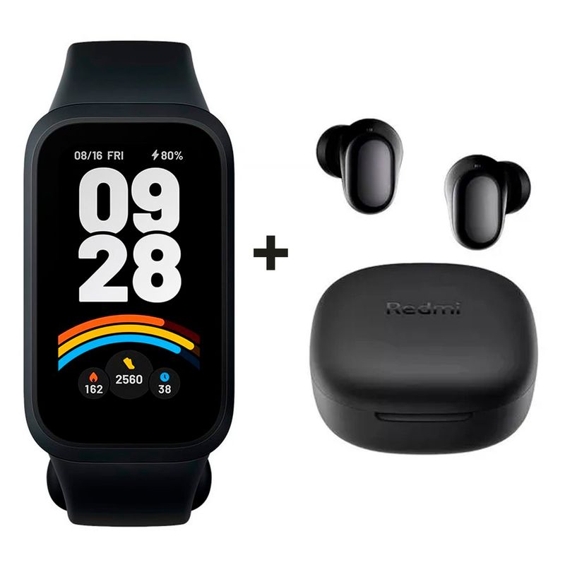 XIAOMI - Audifonos Redmi Buds 6 Play Negro + Xiaomi SmartBand 9 Active Negro