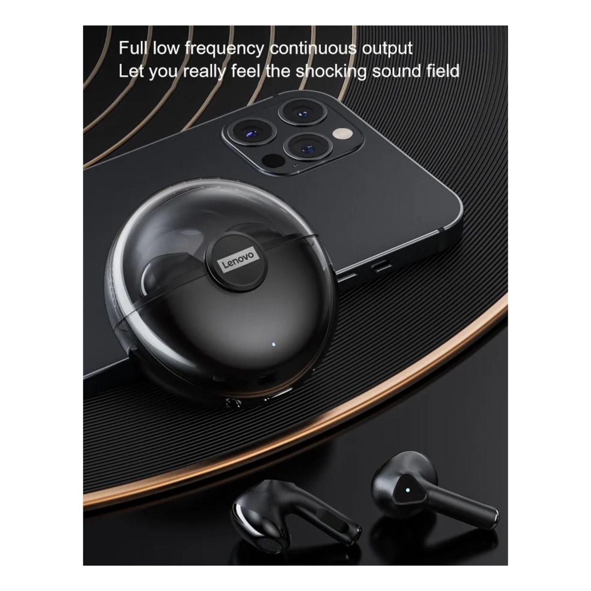 LENOVO - Audífonos Bluetooth Lenovo LP80 - Negro