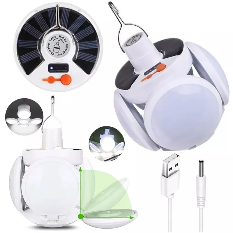 GENERICO - Foco Lampara Luz Led Recargable Usb Portátil Exterior blanco 2029