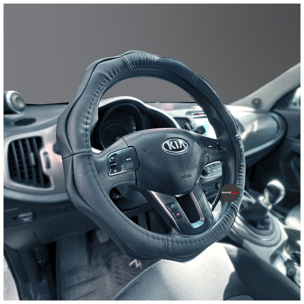 JET - Forro De Timón Universal  Cuero 37-38CM