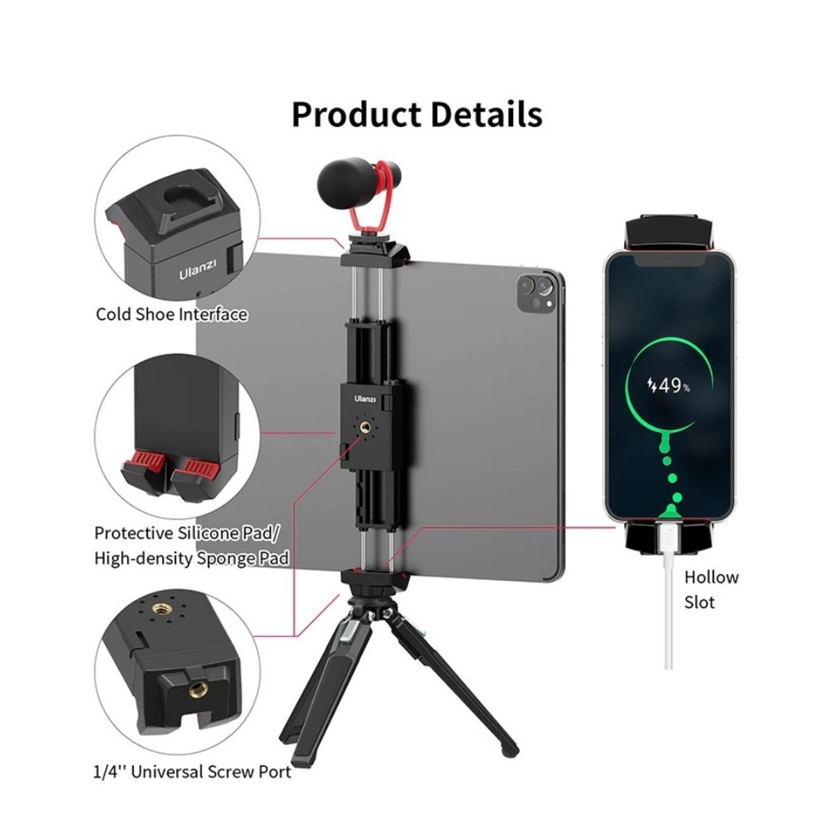 ULANZI - SOPORTE PARA TELÉFONO Y TABLET  ULANZI ST-29