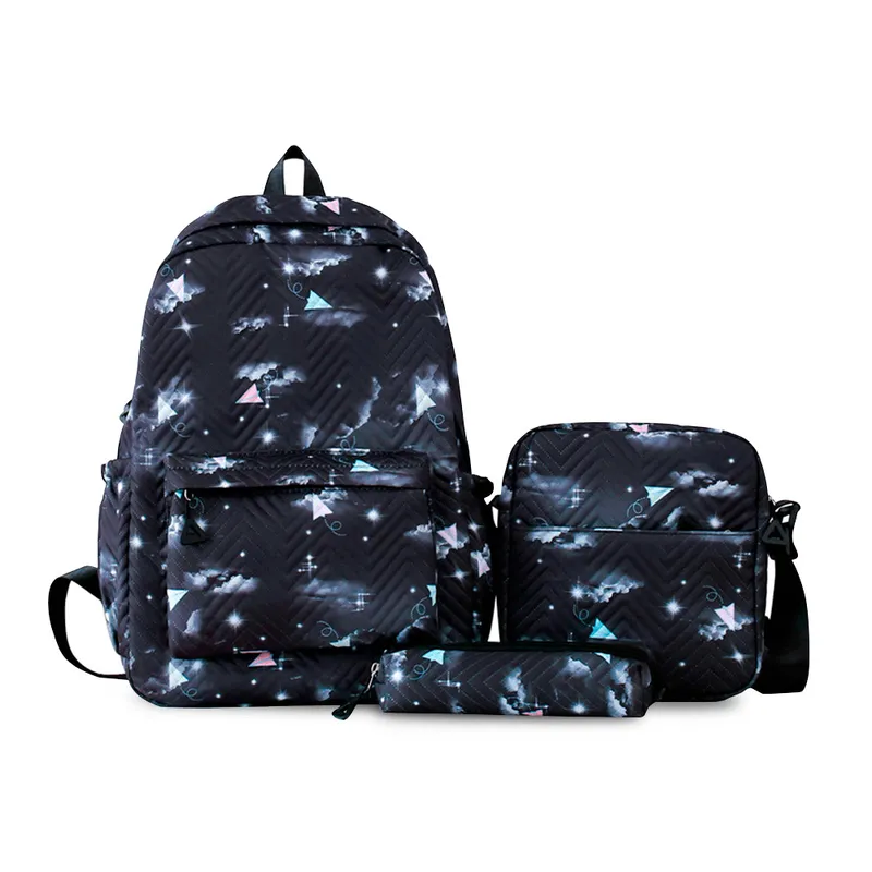KELLER - Mochila Kawaii 3 Piezas Porta Laptop 15,6" Negro BP1