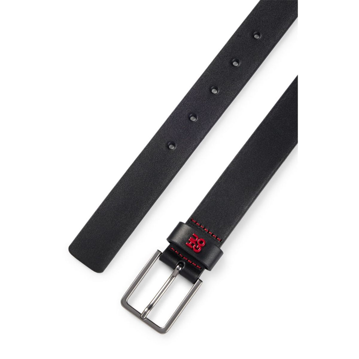 HUGO BOSS - Hugo - Correa de piel sintética con logo apilado