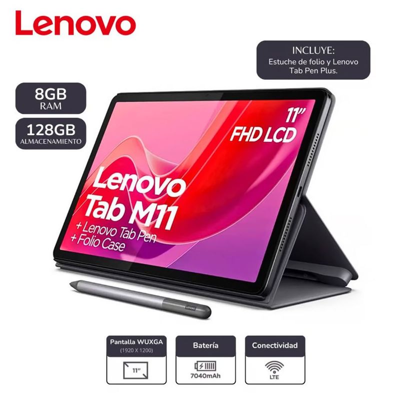 LENOVO - Tablet Lenovo M11 128GB 8GB 11 4G Android 13
