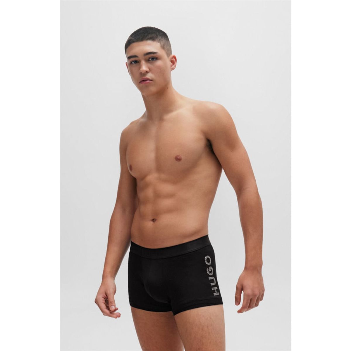 HUGO BOSS - Hugo - Calzoncillos de algodón elástico con logo en llamas