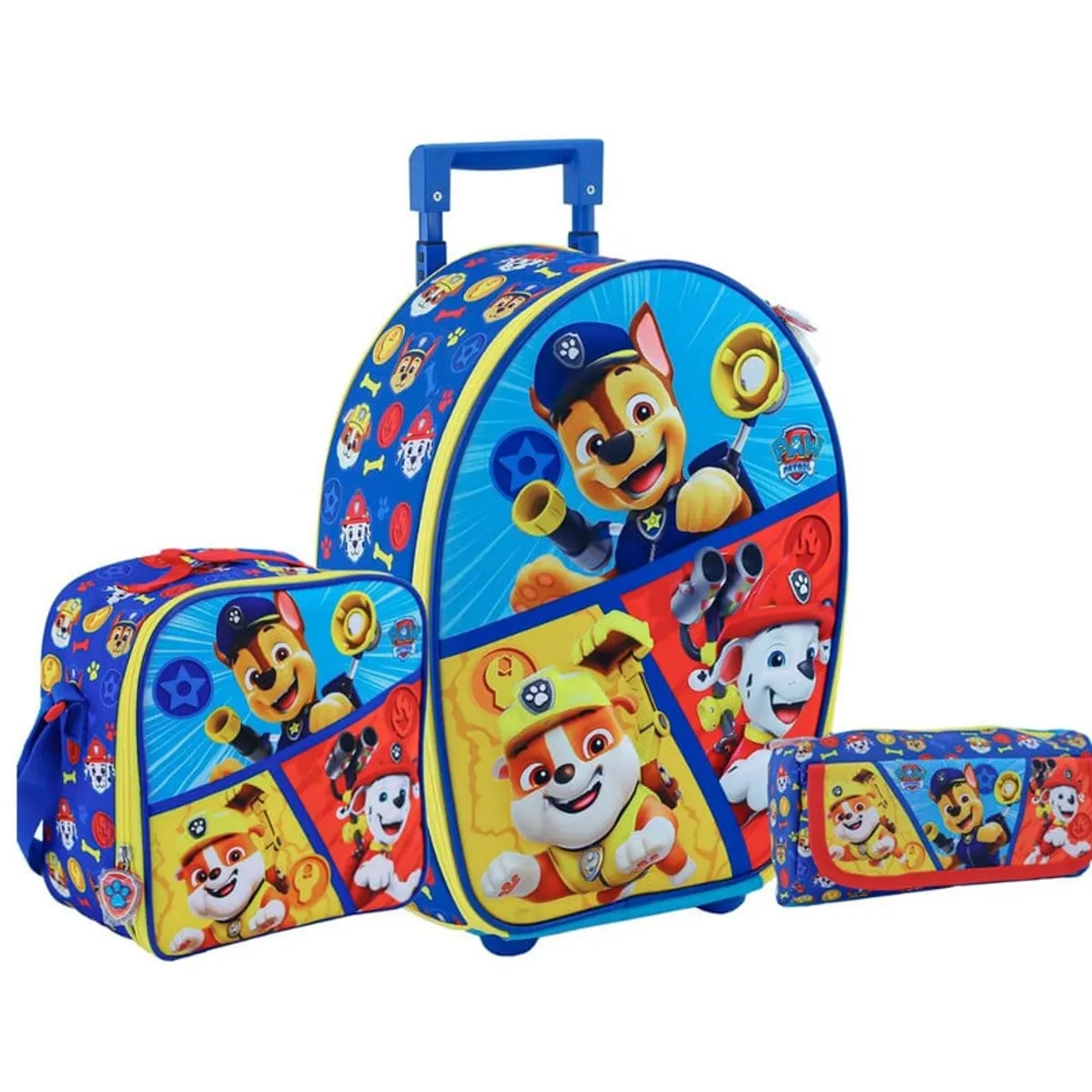 SCOOL - Set Scool Ranger Maleta Lonchera Cartuchera Paw Patrol 3D