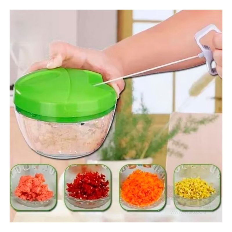 GENERICO - Triturador de Alimentos de Color Verde Y+Regalo Stickers