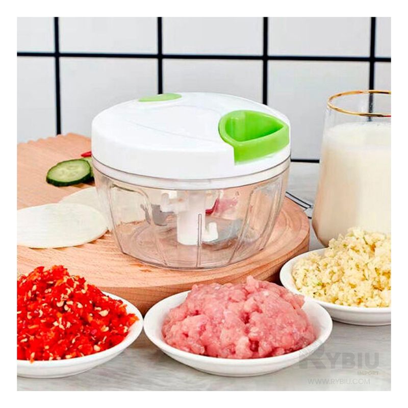 RYBIU IMPORT - Picatodo Manual de Cocina en Color Blanco Y+Papel de Regalo