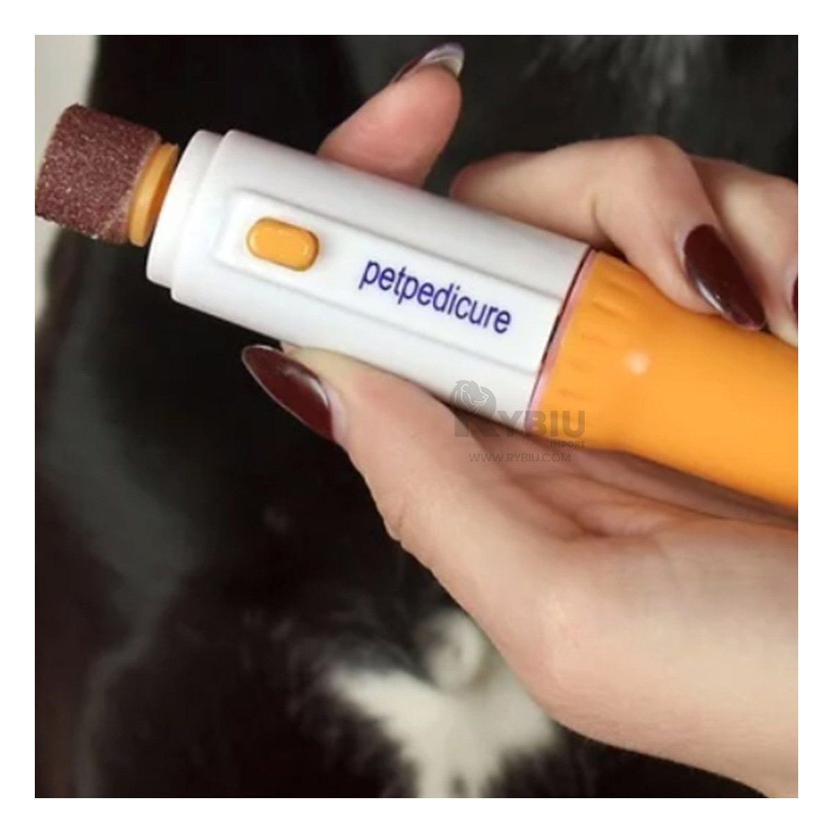 RYBIU IMPORT - Limador con Velocidades para Mascotas en Color Naranja