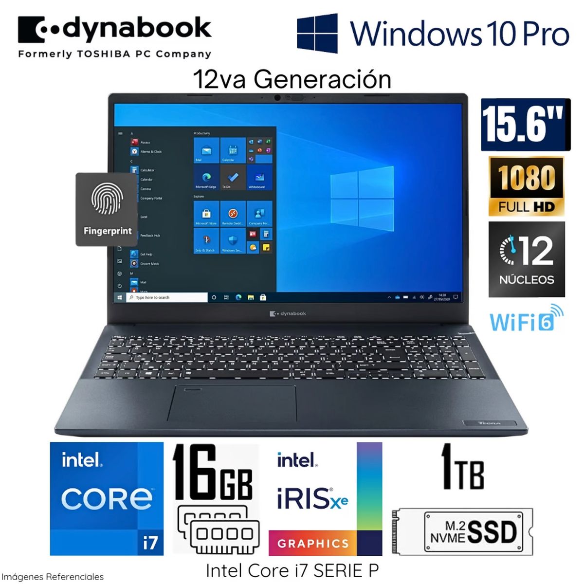 DYNABOOK - Laptop Dynabook Tecra A 50K Intel Corei7-1260P 16GB RAM 1TB SSD PML20U139011 Win 10 Pro