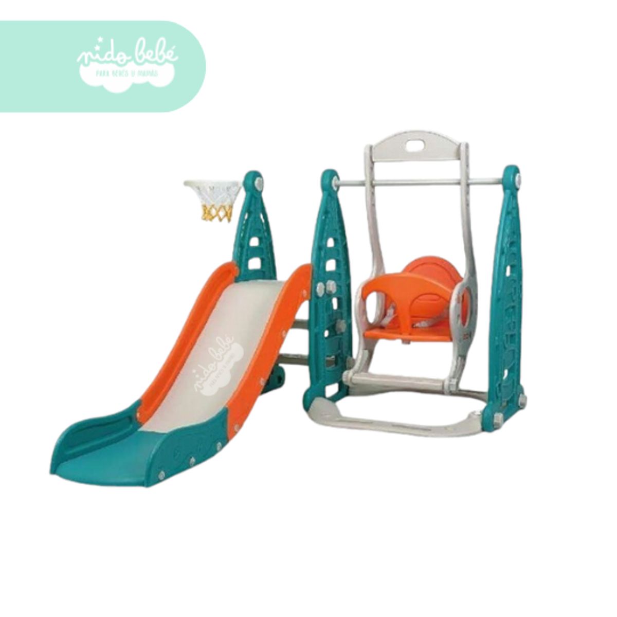 GENERICO - Centro de juegos Tobogan y columpio para niños oranje