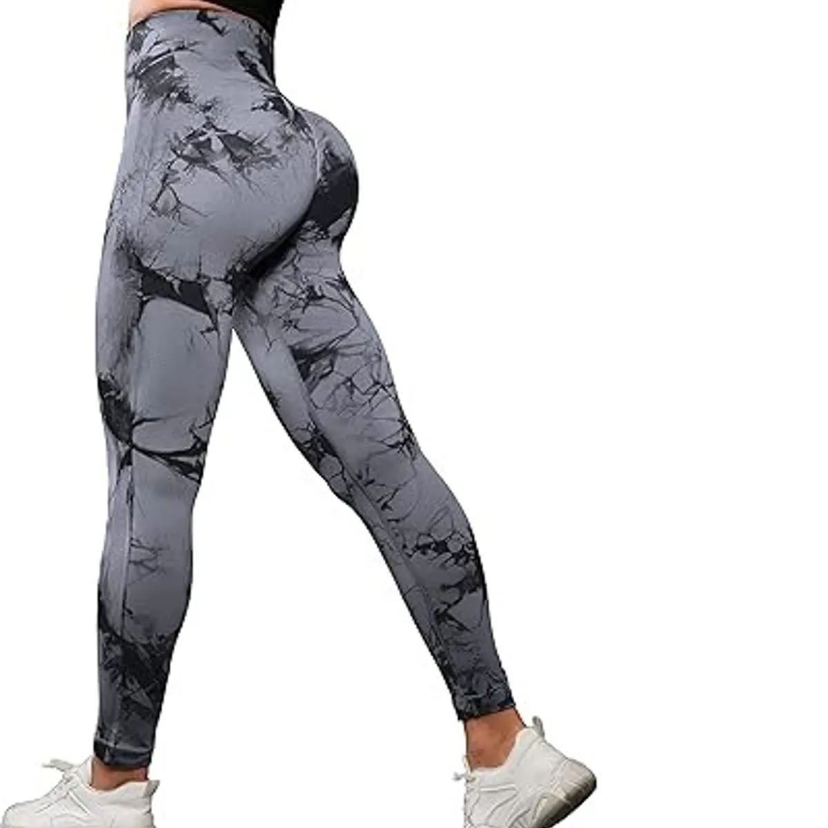 GENERICO - leggings cintura alta para levantamiento de glúteos Scrunch gris