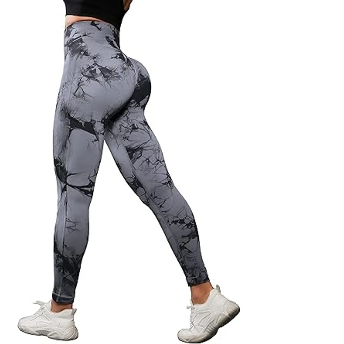 GENERICO - leggings cintura alta para levantamiento de glúteos Scrunch gris