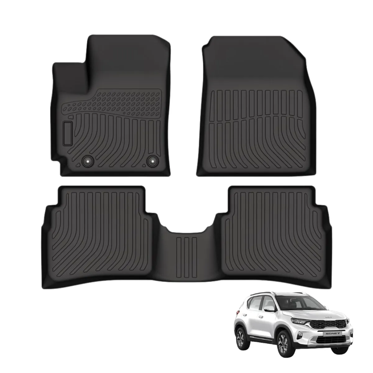 GENERICO - PROTECTOR CUBRE PISO 5D TPE KIA SONET 2021+