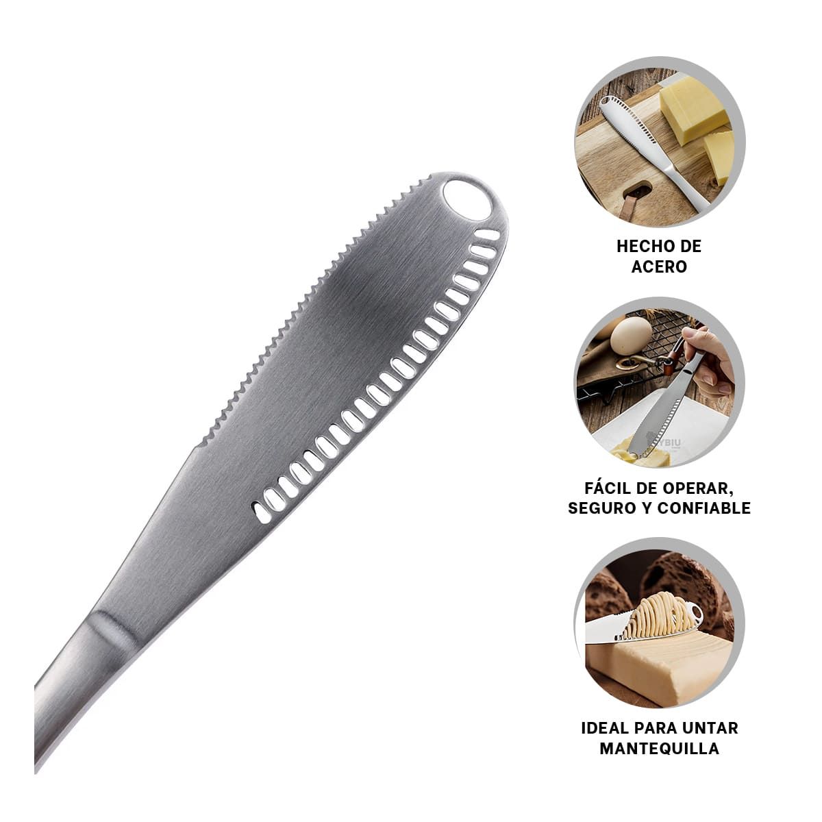 GENERICO - Cuchillo para Mermelada en Plateado Y+Papel de Regalo