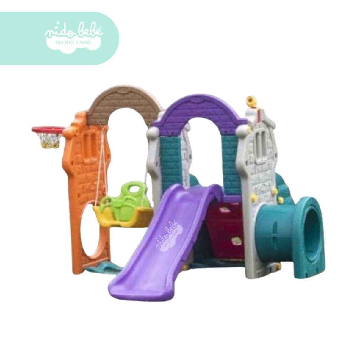 GENERICO - Centro de juegos Tobogan y columpio para niños multiusos