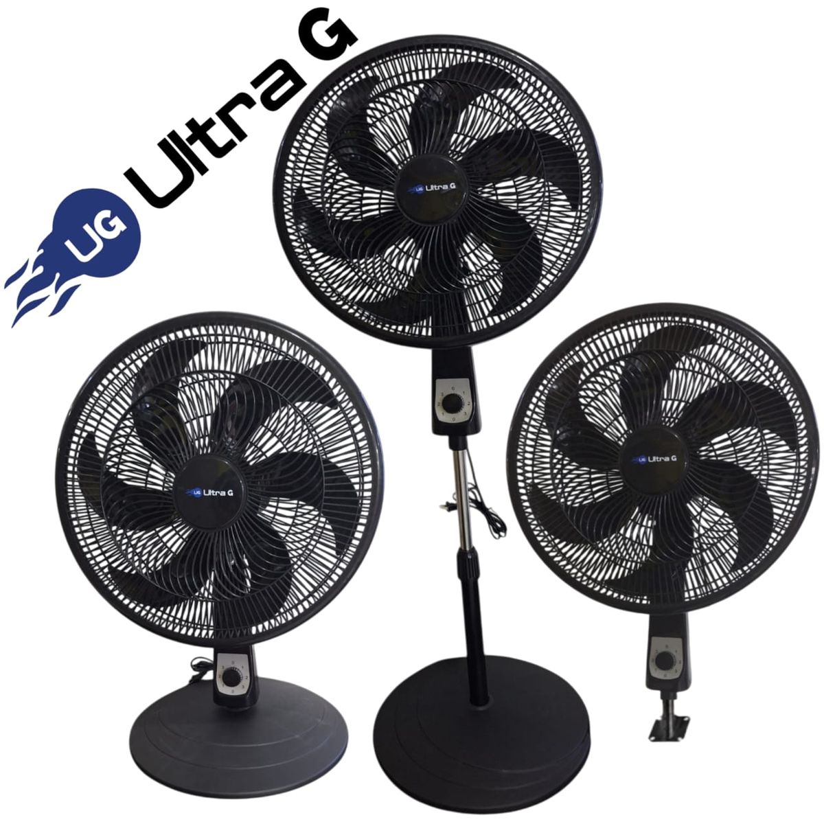 UG ULTRA G - Ventilador 3 en 1 Silencioso de 18"pulgadas NEGRO ULTRA G