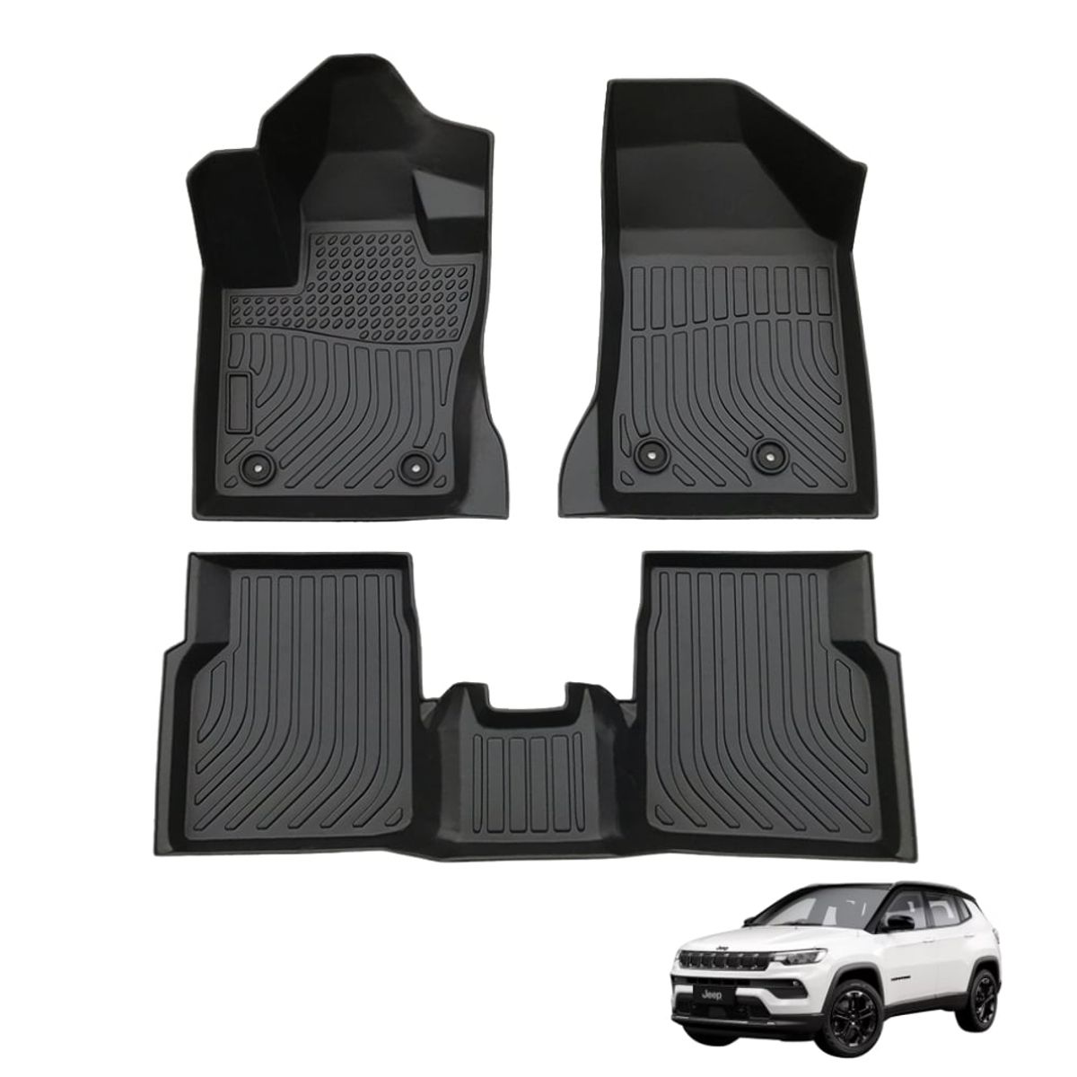 GENERICO - PROTECTOR CUBRE PISO 5D TPE JEEP COMPASS 2017-2024
