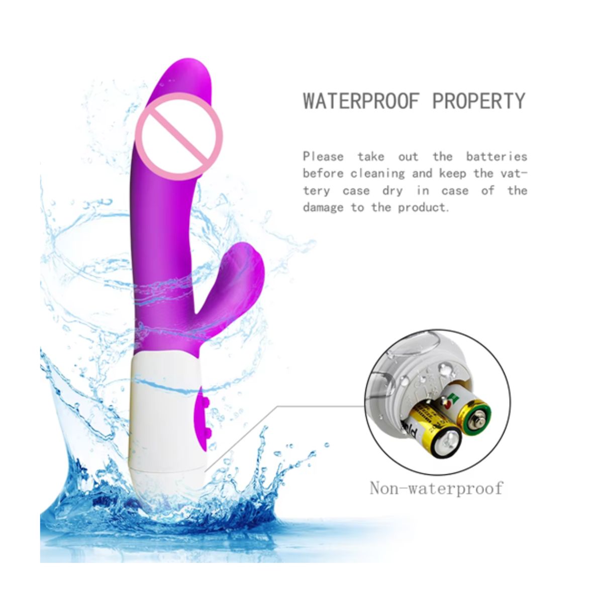 GENERICO - Vibrador Estimulador Conejo Morado