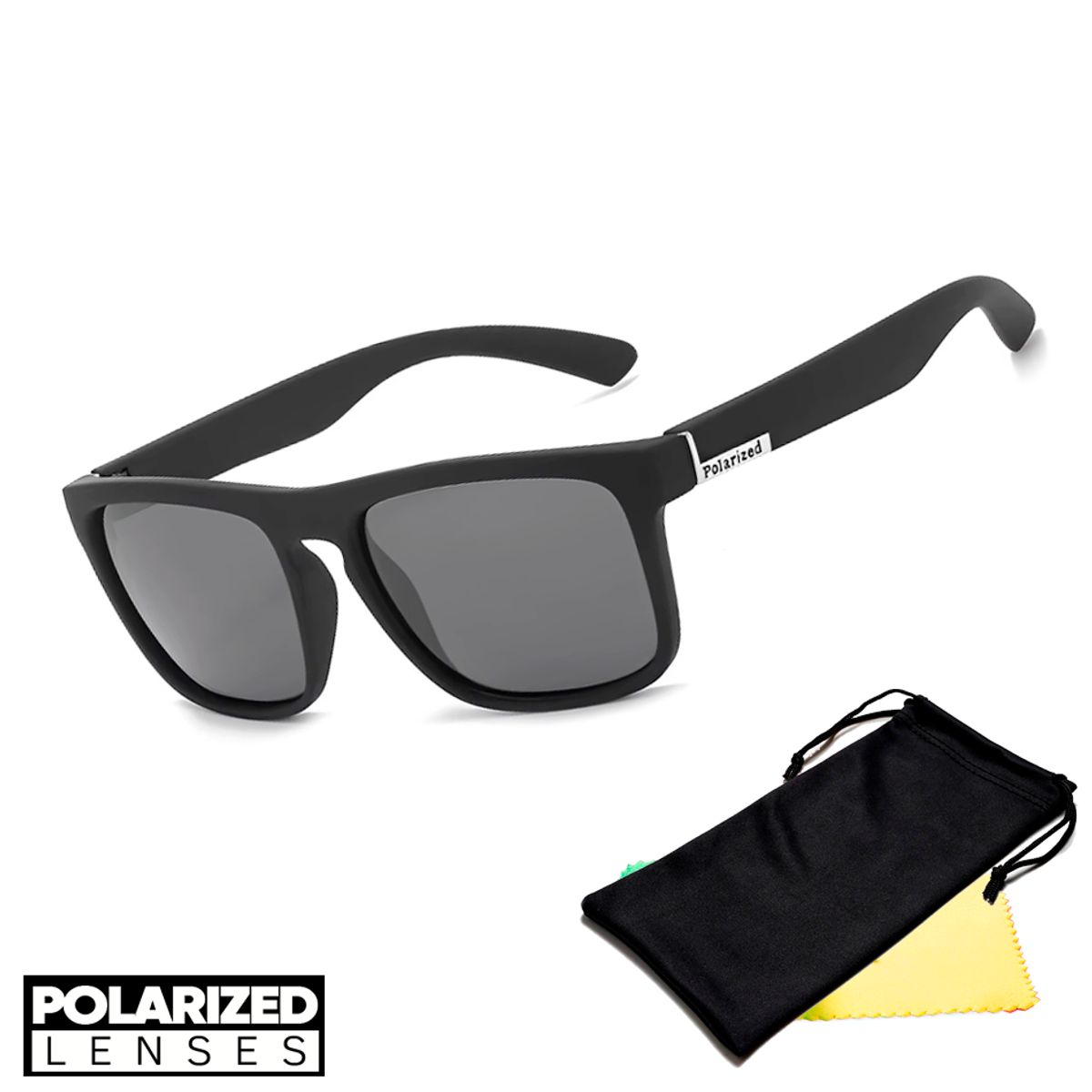 GENERICO - Lentes de sol para hombre polarizado uv400 negro