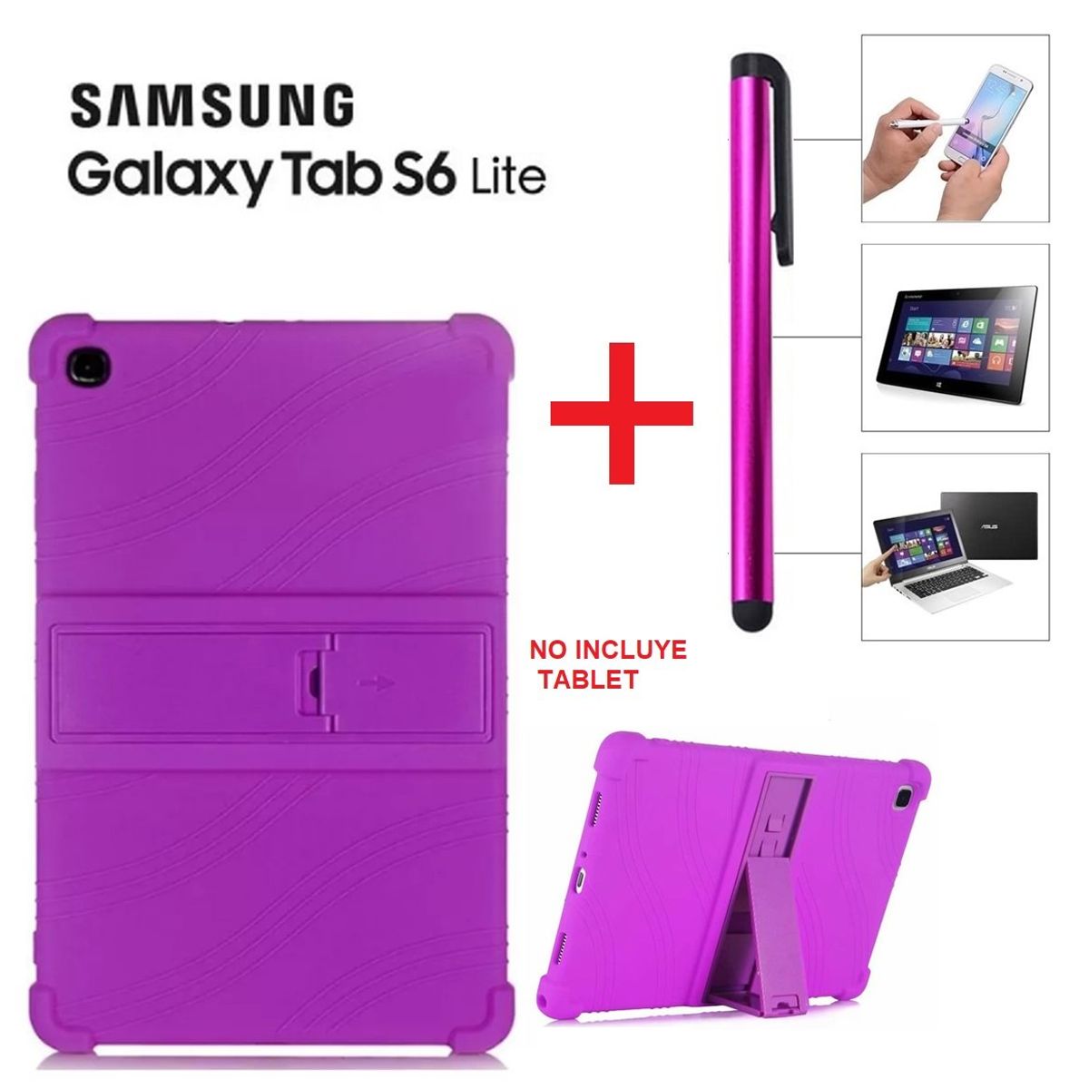 GENERICO - Funda Case + Lapiz Optico Samsung Tab S6 Lite SM-P610 P620 2020 / 2024