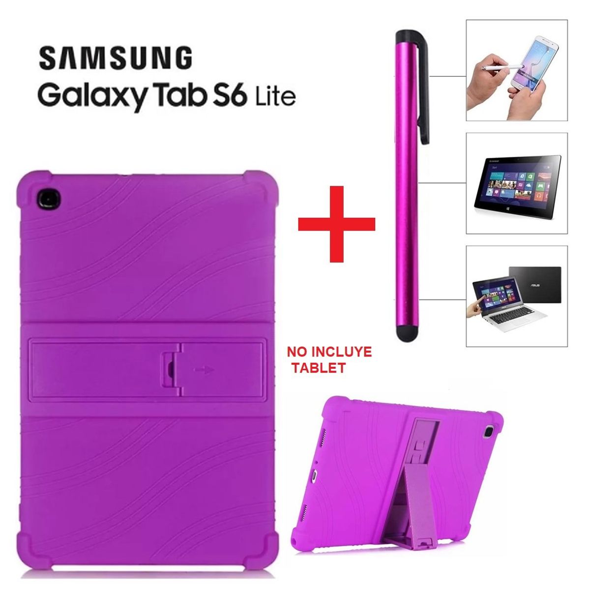 GENERICO - Funda Case + Lapiz Optico Samsung Tab S6 Lite SM-P610 P620 2020 / 2024