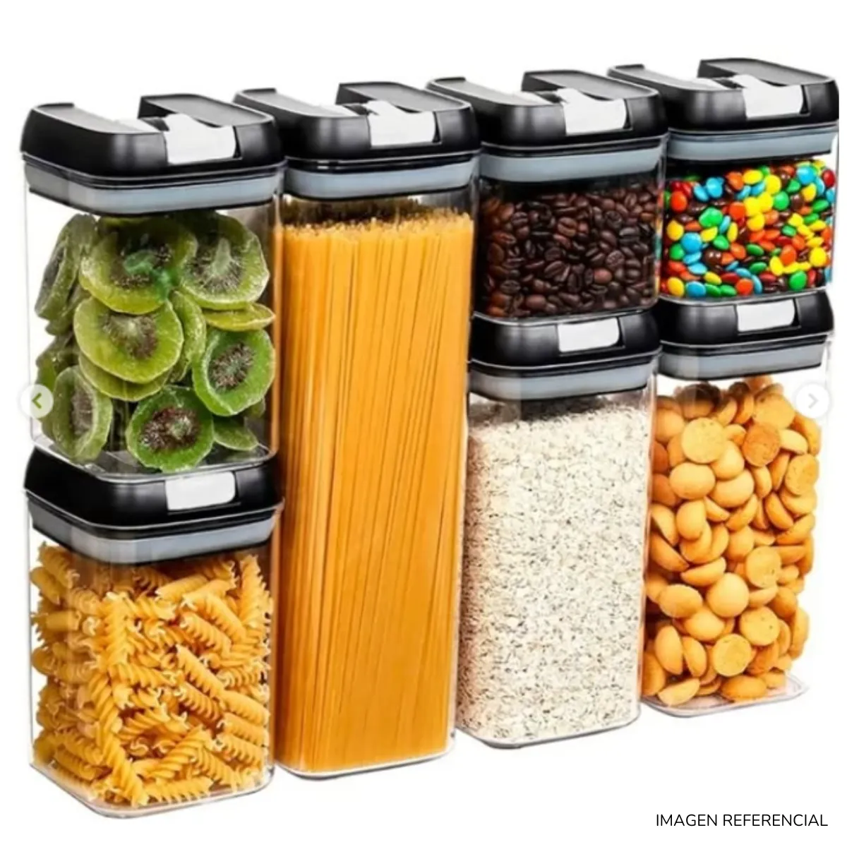 INSPIRA MARKET - Frascos de almacenamiento hermético Set x7