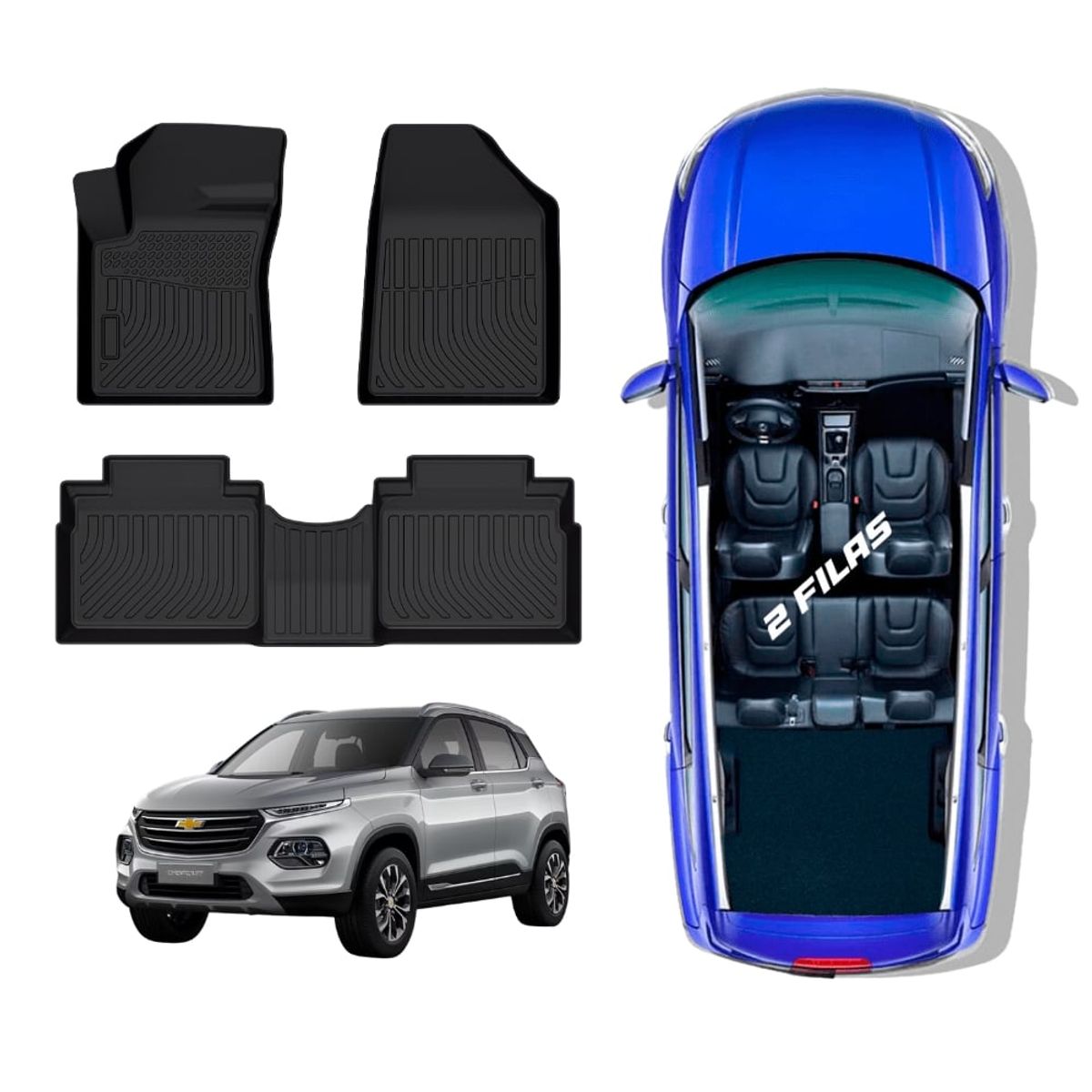 GENERICO - PROTECTOR CUBRE PISO 5D TPE CHEVROLET GROOVE 2023+