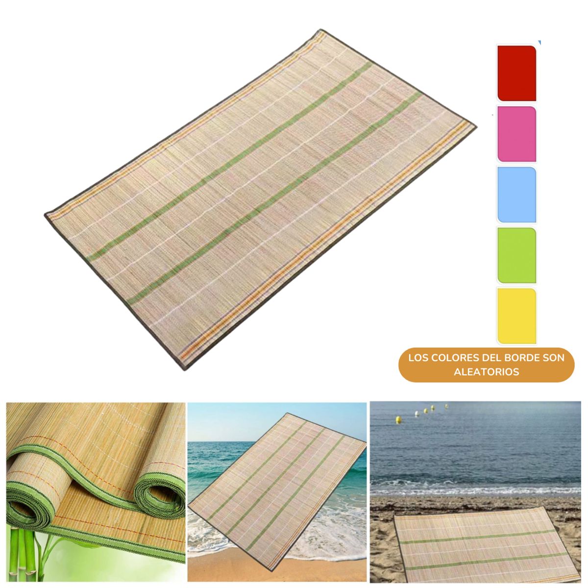 INSPIRA MARKET - Petate tapete estera de paja ALEATORIO