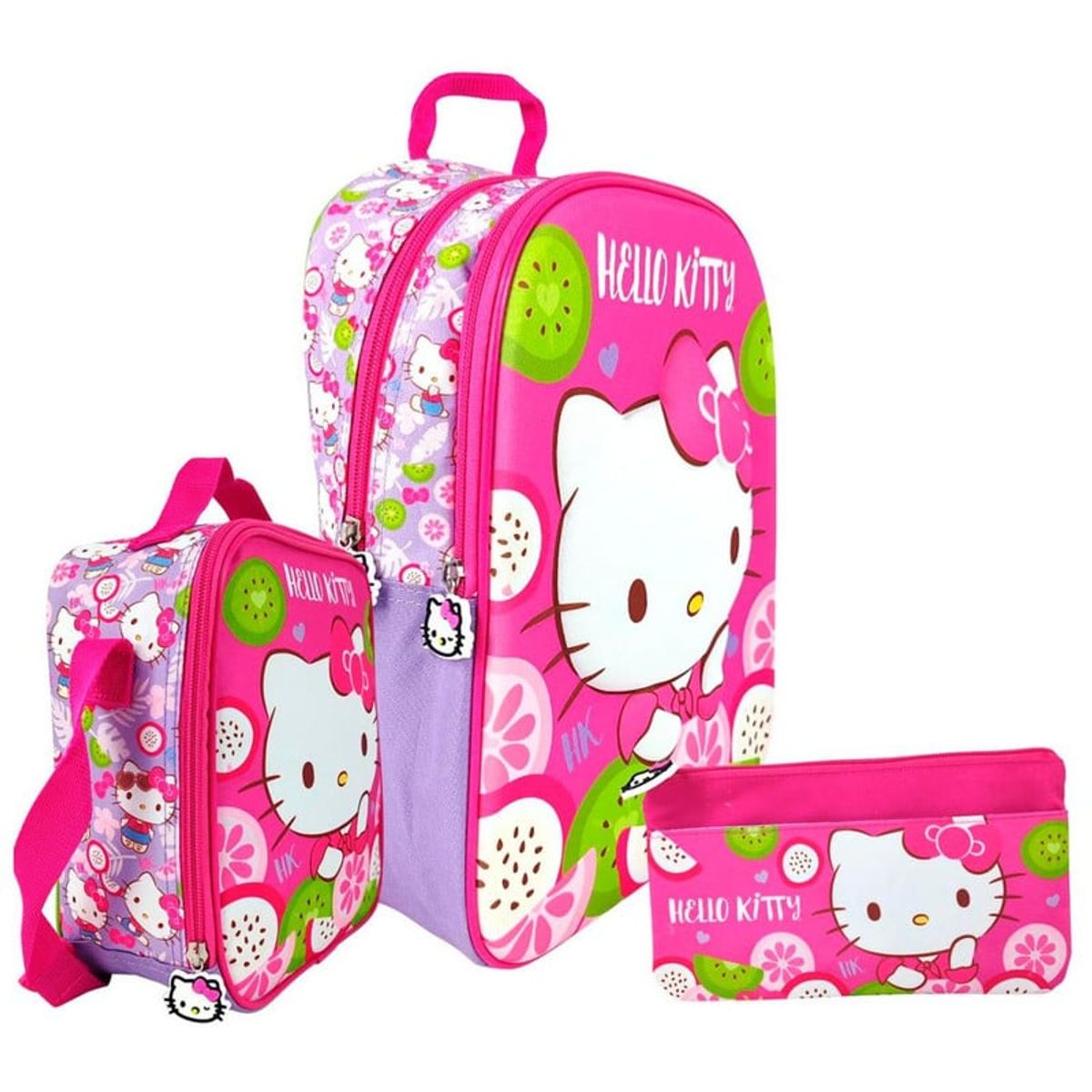 SCOOL - Scool Ranger Mochila A4 Lonchera Cartuchera Hello Kitty 3D