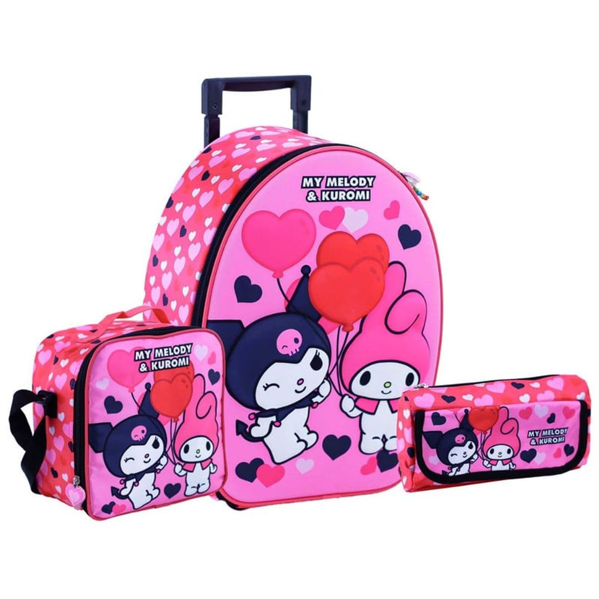 SCOOL - Set Scool Ranger Maleta Lonchera Cartuchera Hello kitty & Friends