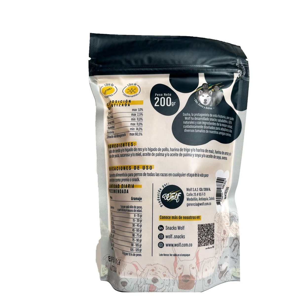 GENERICO - Galletas de hígado Wolf 200 gramos