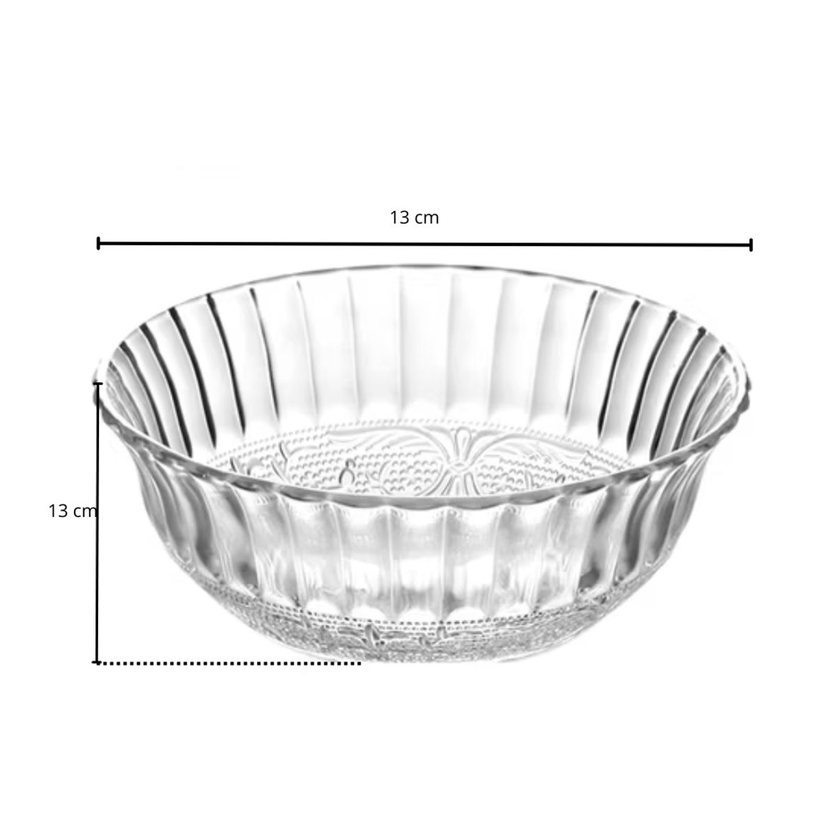 HYGGE - Set de 6 Bowls de Vidrio Labrado 300 ml