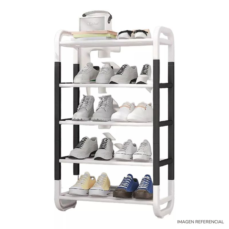 INSPIRA - Estante organizador de zapatos 5 niveles Negro