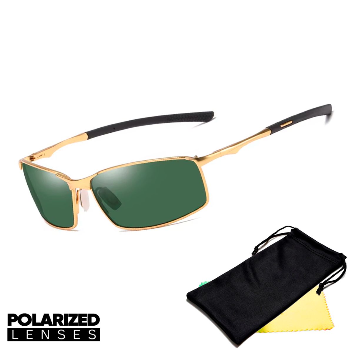 GENERICO - Lentes de sol para hombre polarizado aluminio uv400