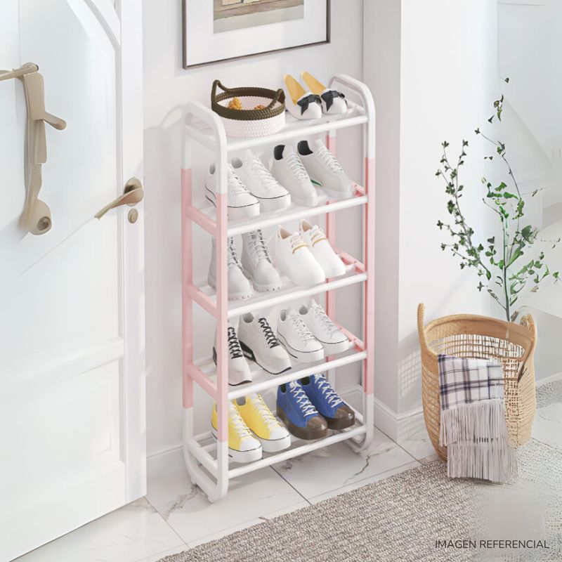 INSPIRA - Estante organizador de zapatos 5 niveles Rosa