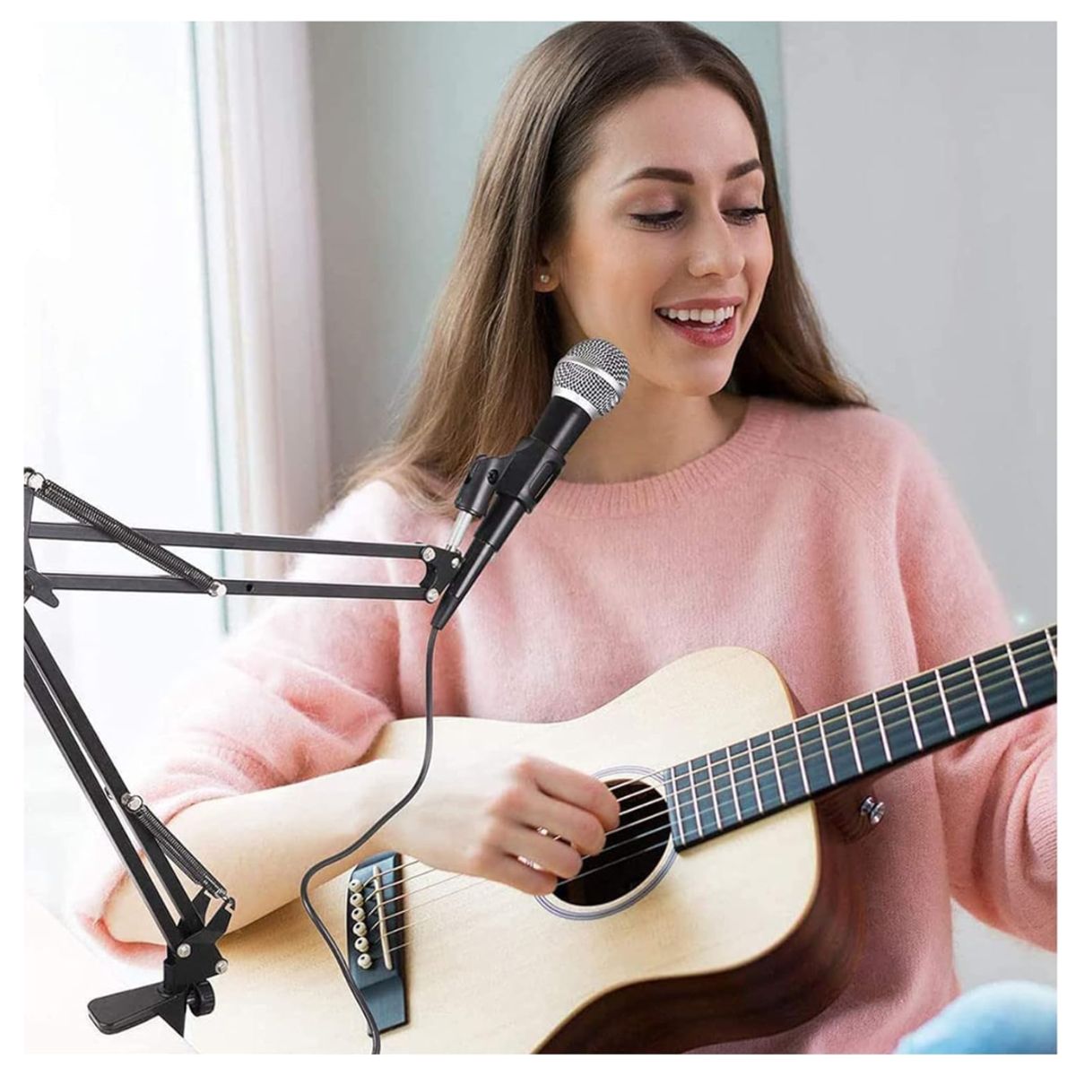 SEISA - Soporte para Micrófono Brazo Metal Articulado Ajustable MY-7495