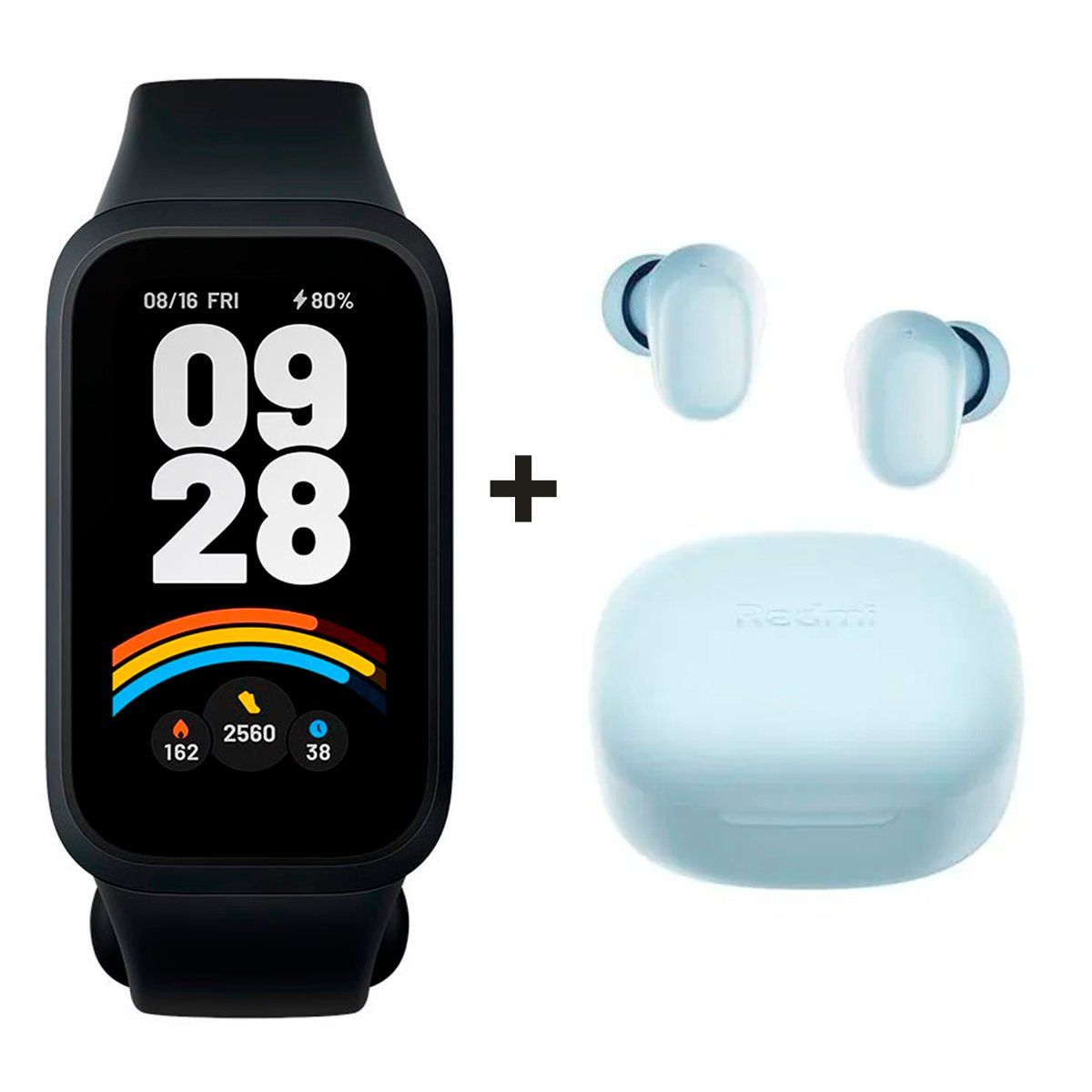 XIAOMI - Audifonos Redmi Buds 6 Play Celeste + Xiaomi SmartBand 9 Active Negro