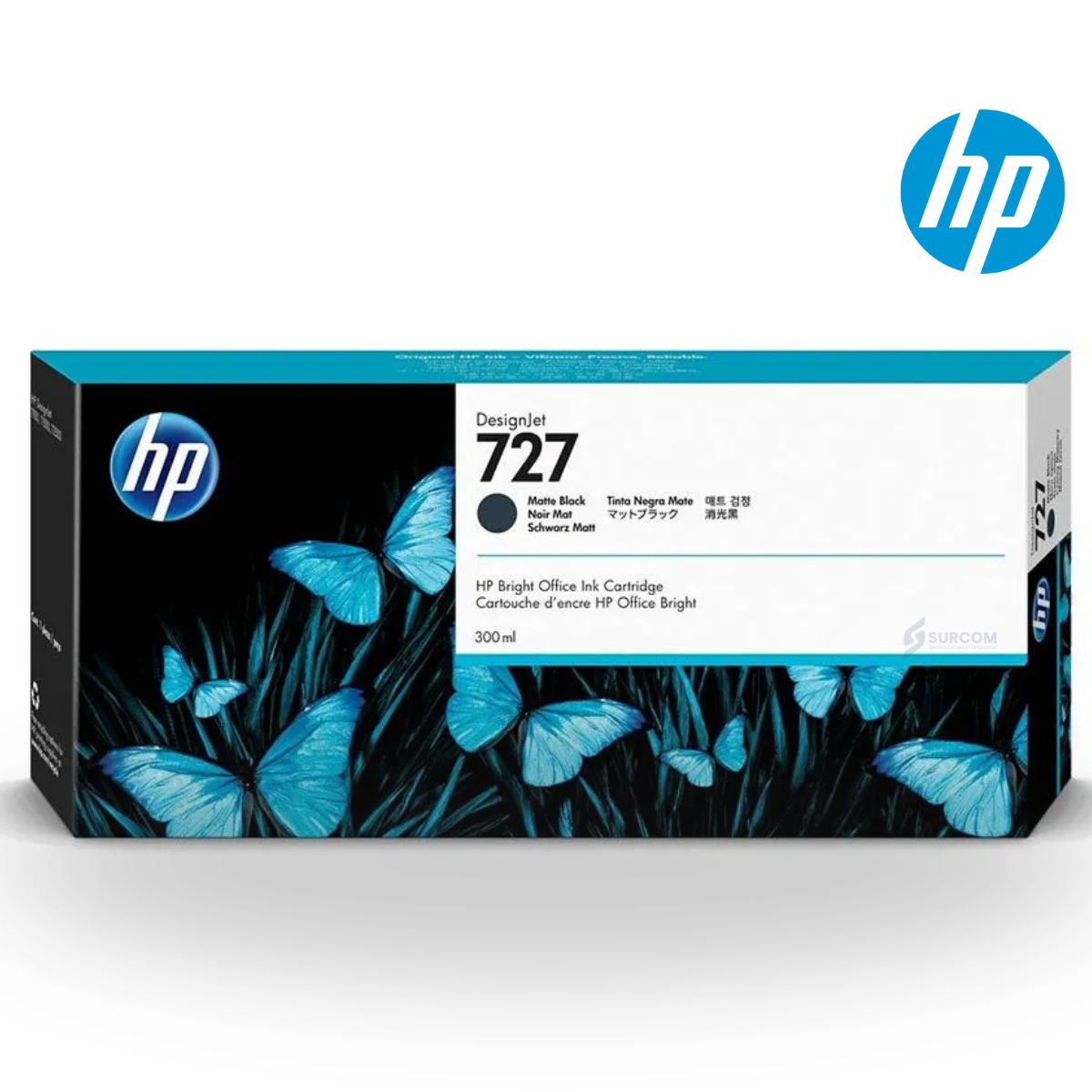 HP - Tinta HP 727 Matte Black Original 300 ml