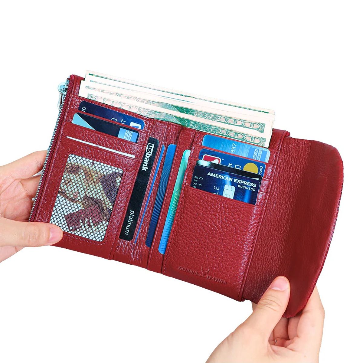 ARMUZ - Billetera De Cuero Vacuno para dama 1105