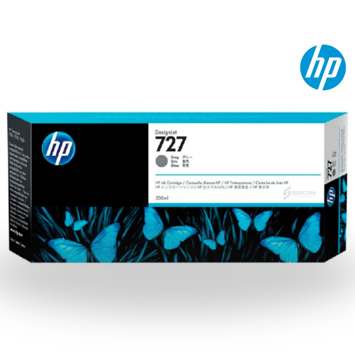 HP - Tinta HP 727 Gray Original 300 ml