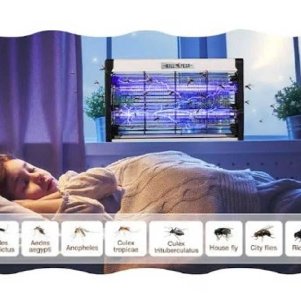 GENERICO - Panel matamosquito insectocutor zancudos polilla