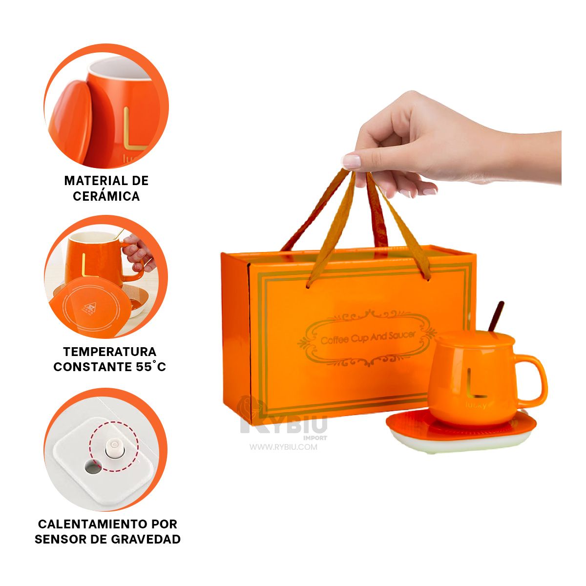 GENERICO - Set Compacto y Moderno en Tono Naranja Y+Regalo Agendita