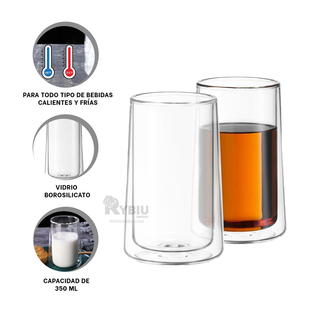 GENERICO - Vaso para Bebidas Frias de Soporte 350ml Y+Regalo Agendita