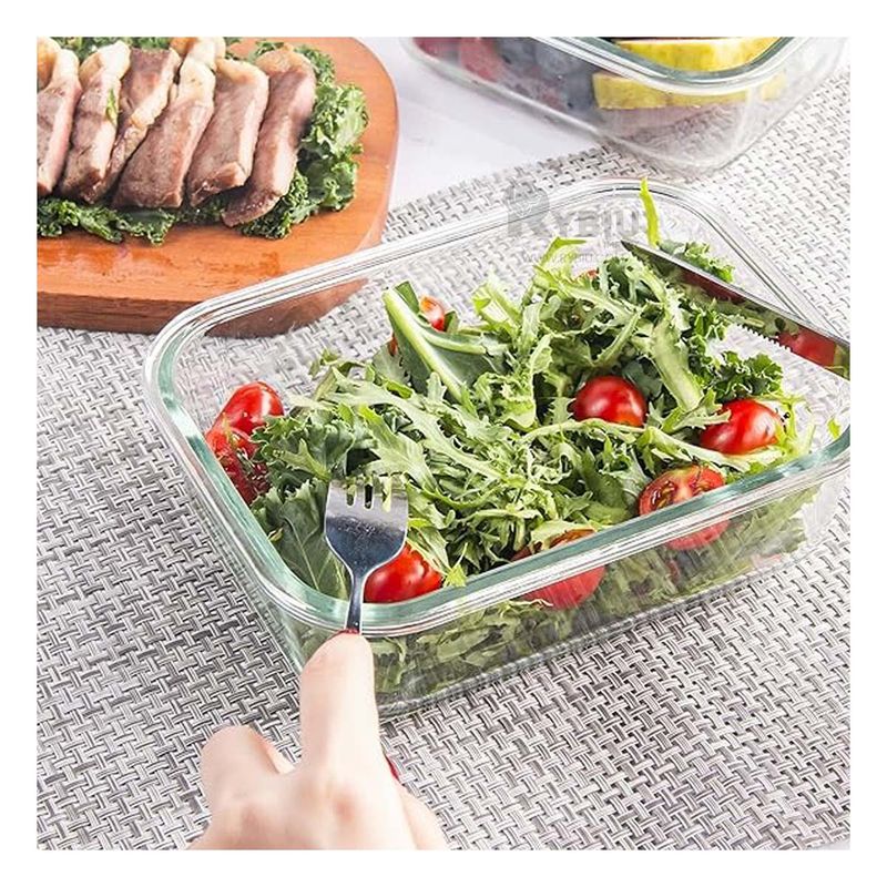 RYBIU IMPORT - Recipiente con Tapa en Verde 410ml Y+Envoltorio de Regalo