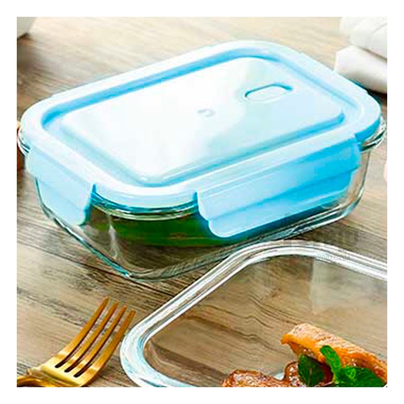 GENERICO - Taper para Alimentos de 1040ml Celeste Y+Regalo Agendita