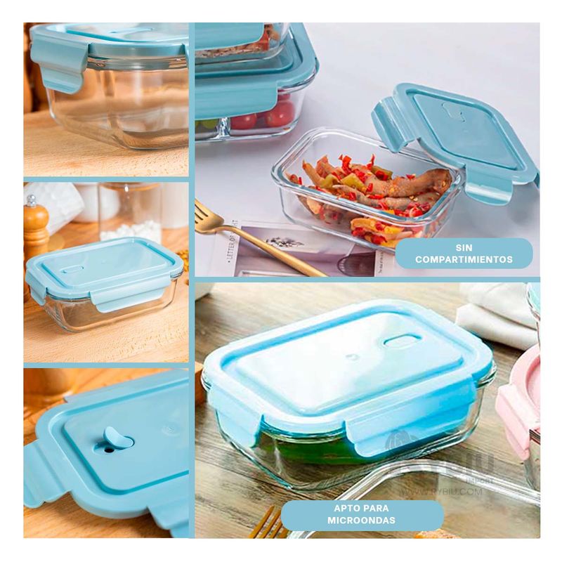 GENERICO - Envase Versatil de Comida 1040ml Celeste Y+Gift MiniAgenda