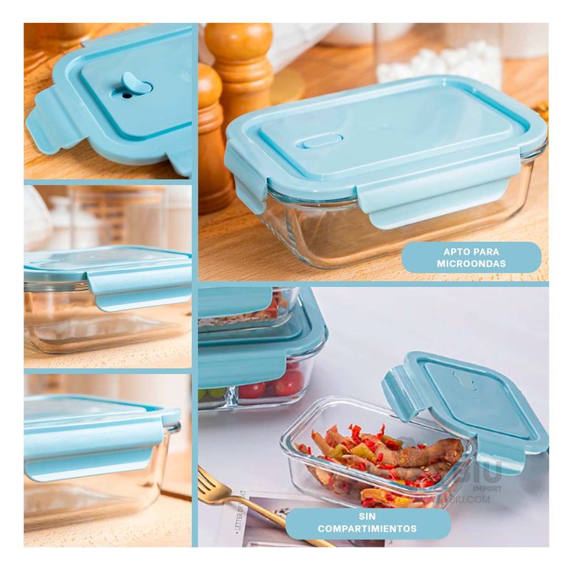 GENERICO - Envase Adecuado para Sopas 1040ml Celeste Y+Regalo Stickers