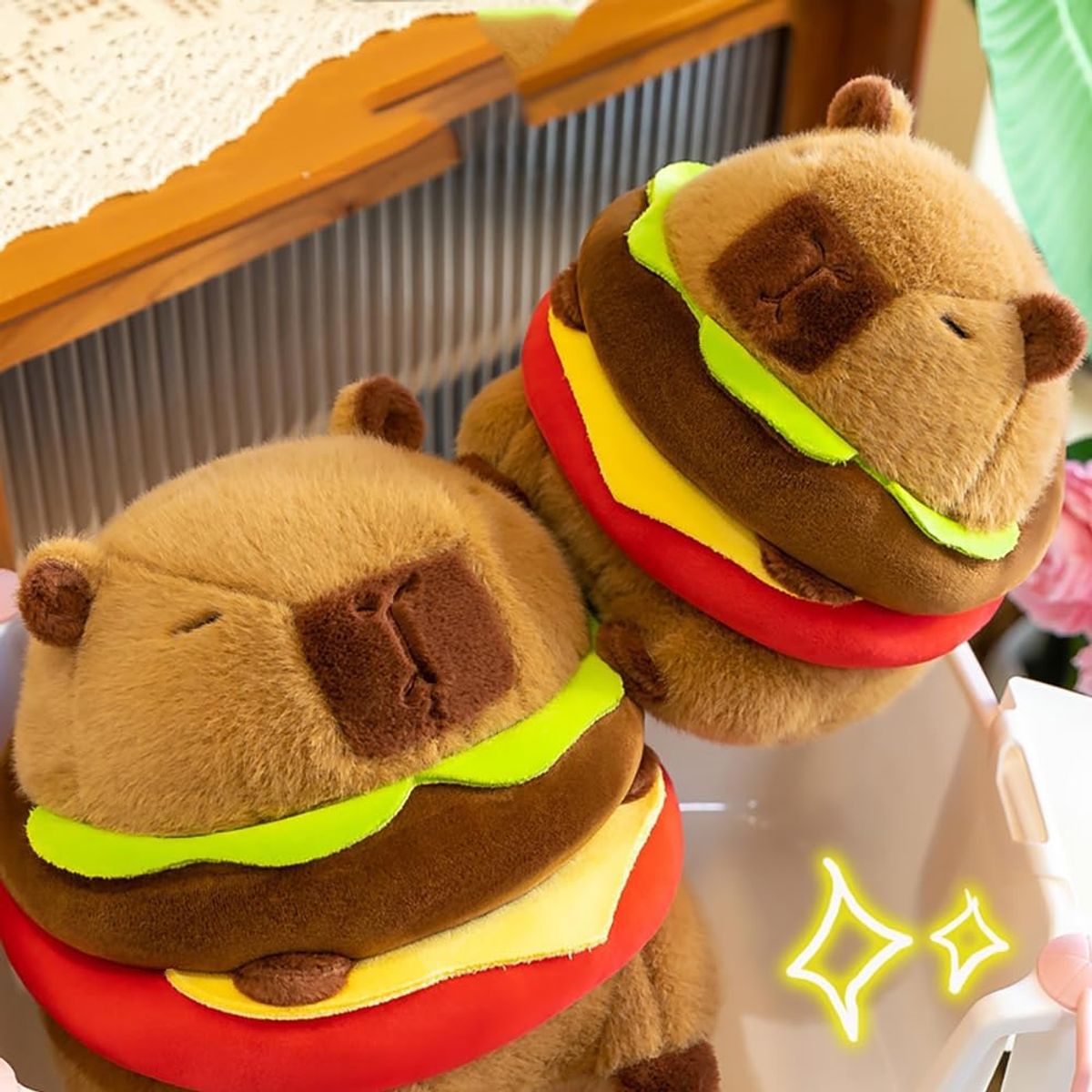GENERICO - PELUCHE CAPIBARA CAPYBARA HAMBURGUESA 20 CM